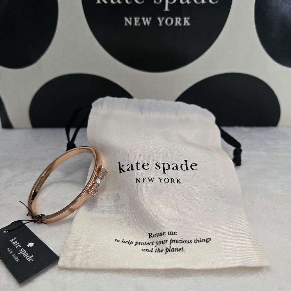 Kate Spade Rose Gold Bow Bracelet NWT - Picture 5 of 7